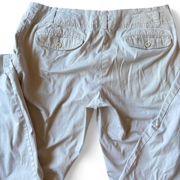 Light Tan Khaki Old Navy Low-Rise Straight Leg Cotton Pants Sz 16 - Picture 5 of 5